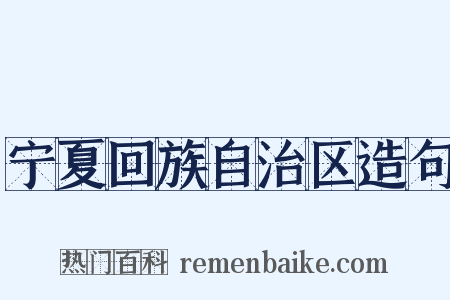 宁夏回族自治区造句是什么意思的图片